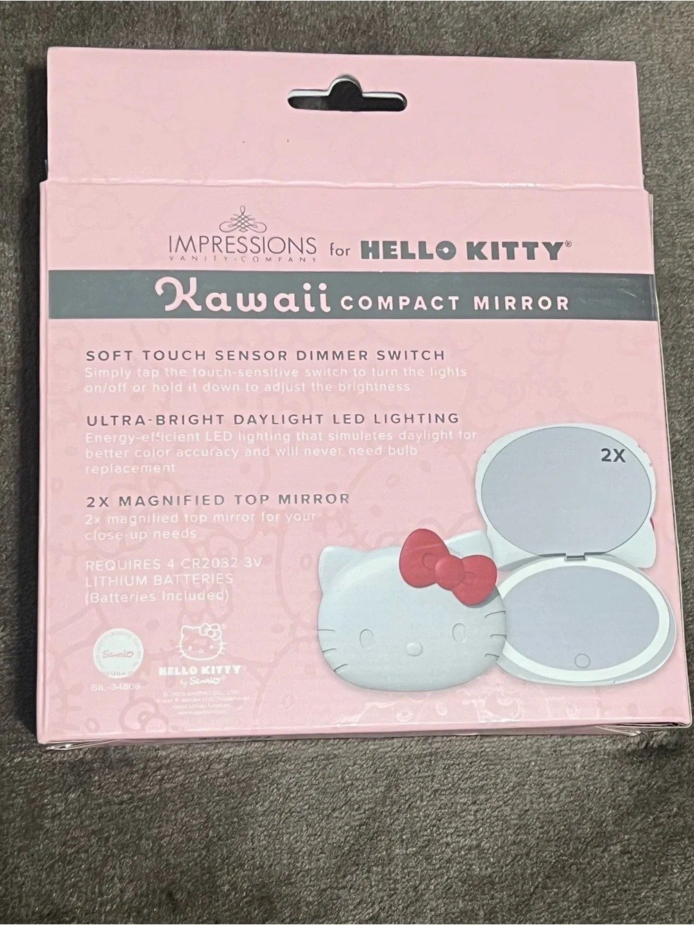 Impressions Vanity x Hello Kitty Kawaii LED Lighted Compact Mirror